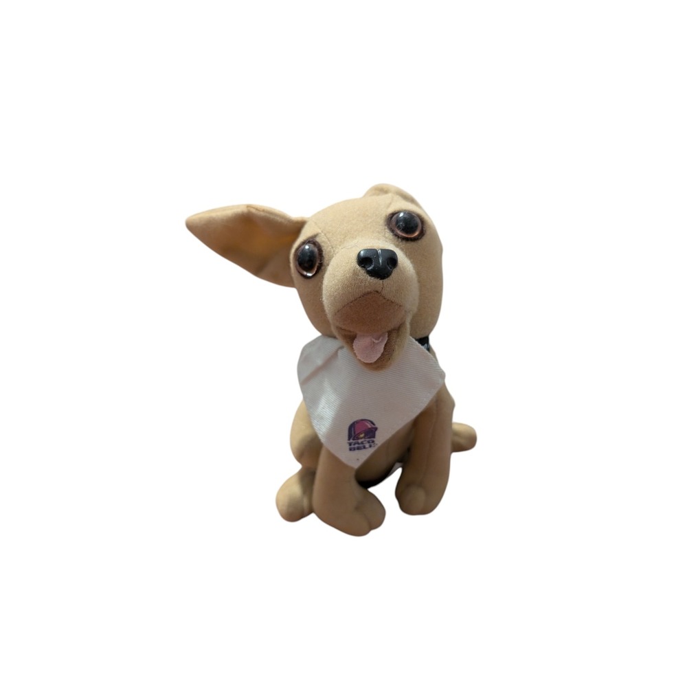 Vintage Taco Bell Chihuahua Plush‎ Toy Applause Mascot with Bandana 6 Inch